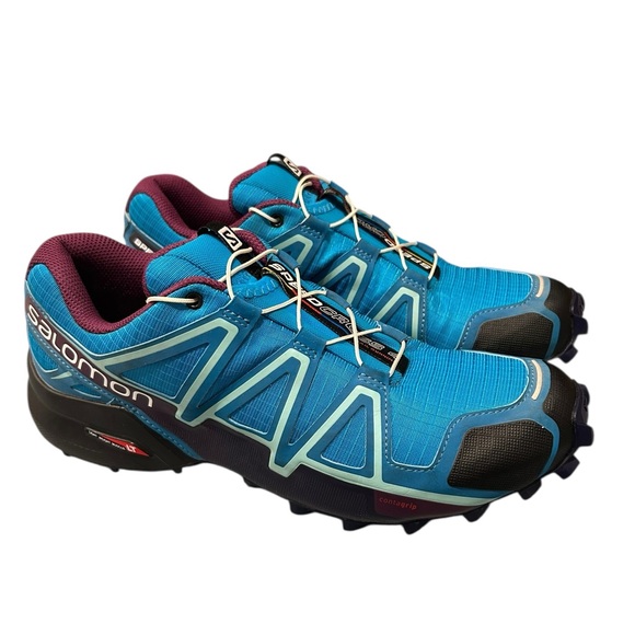 Salomon Womens Speedcross 4 Trail Running Athletic Shoes Ortholite size 8.5 USA - Picture 1 of 10